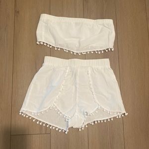 Two piece outfit or swimsuit cover-up